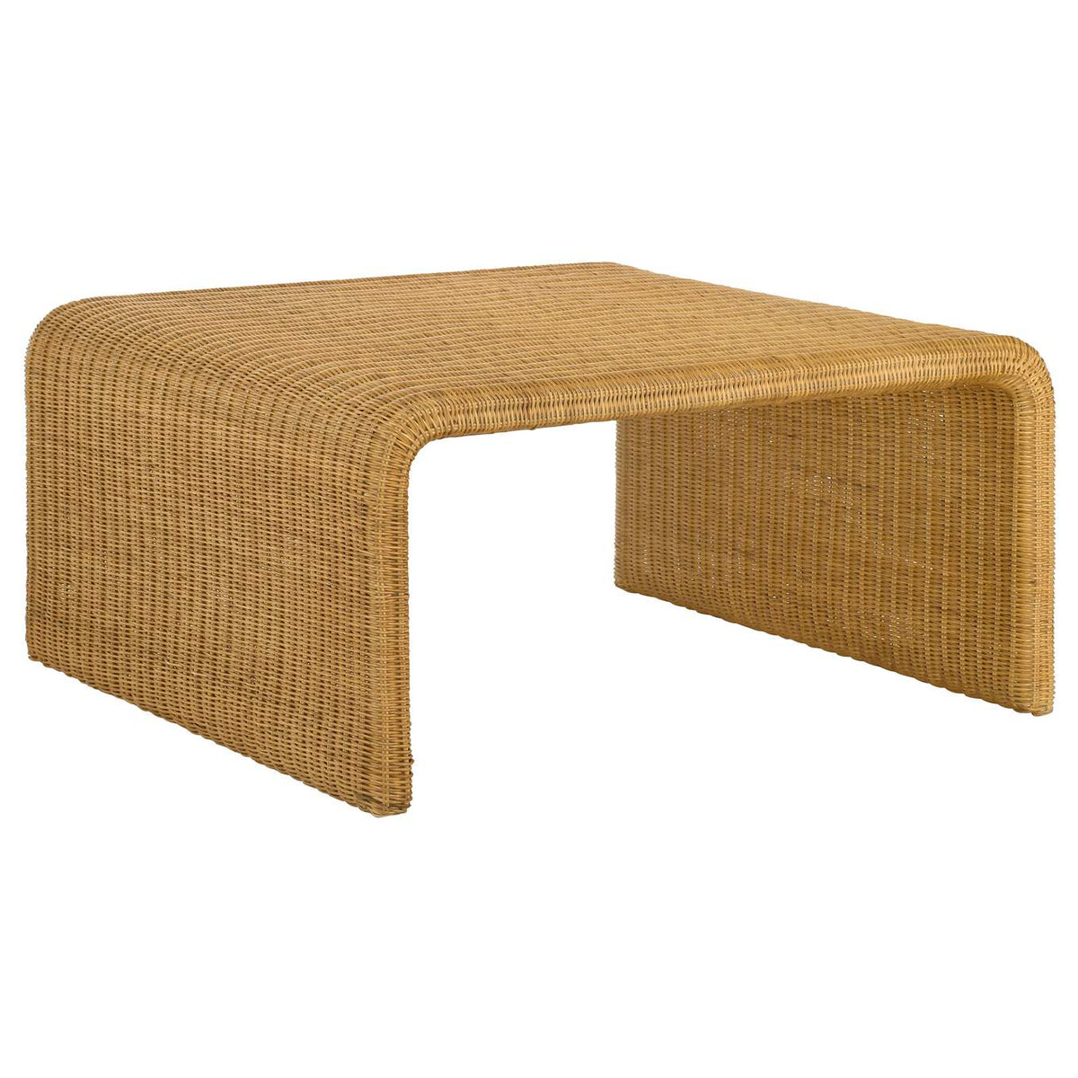 709818-S2 Cahya 2-piece Rattan Coffee and End Table Set Natural