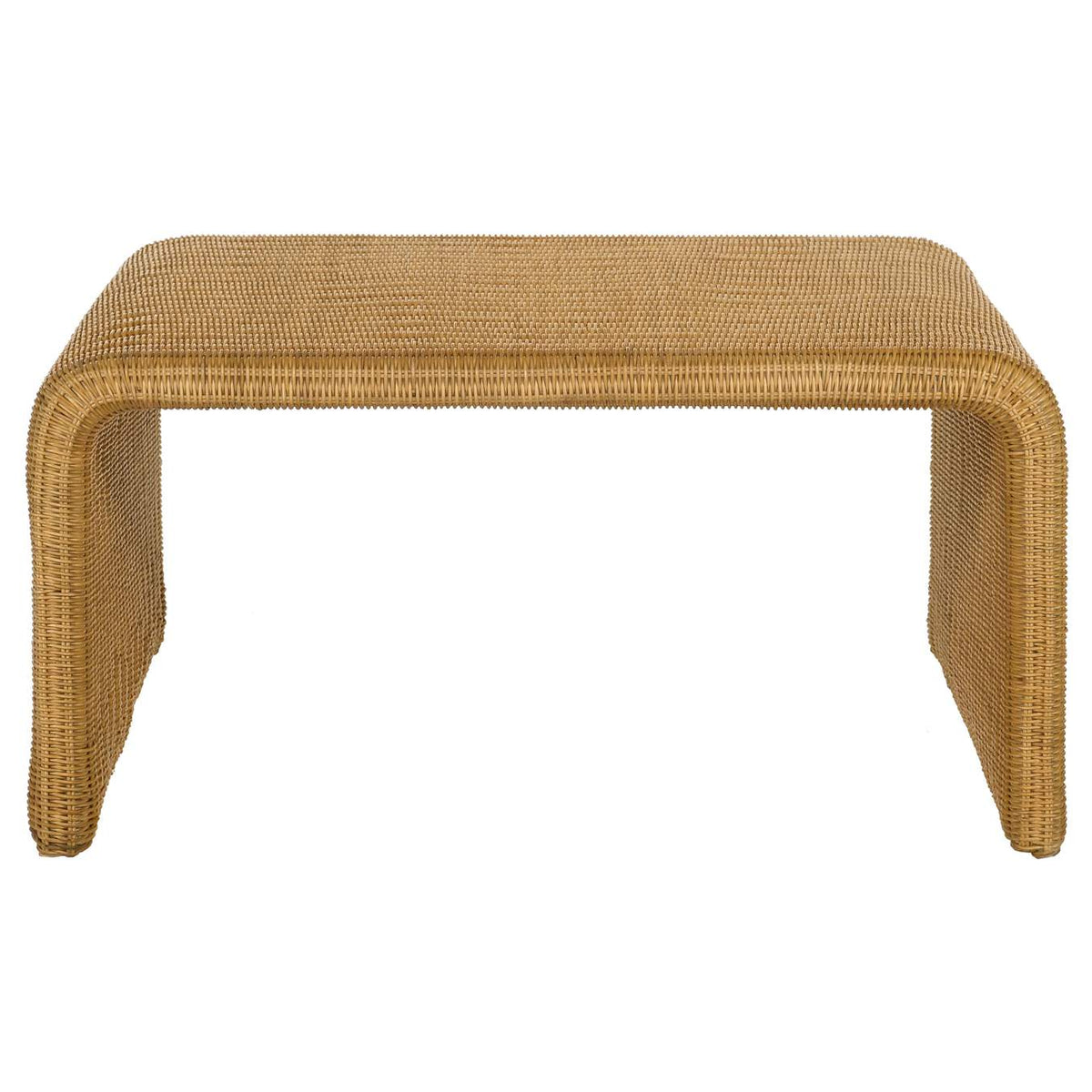 709818-S2 Cahya 2-piece Rattan Coffee and End Table Set Natural