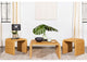 709818-S3 Cahya 3-piece Rattan Coffee and End Table Set Natural