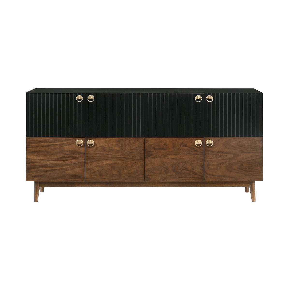 Amigo - Veneer Buffet - Black / Walnut
