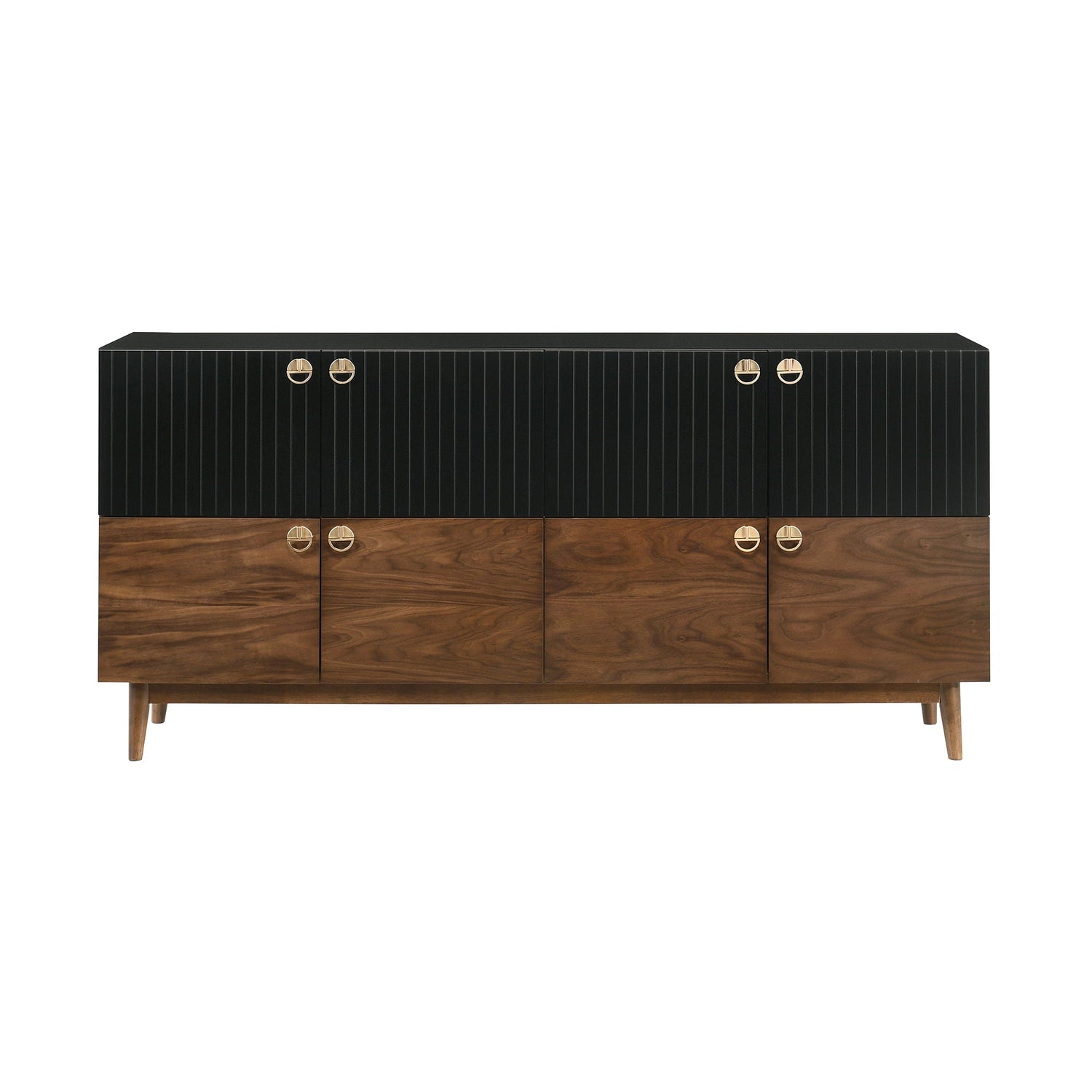 Amigo - Veneer Buffet - Black / Walnut