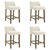 Fauna - Modern Transitional Wood Counter Height Kitchen Bar Stool