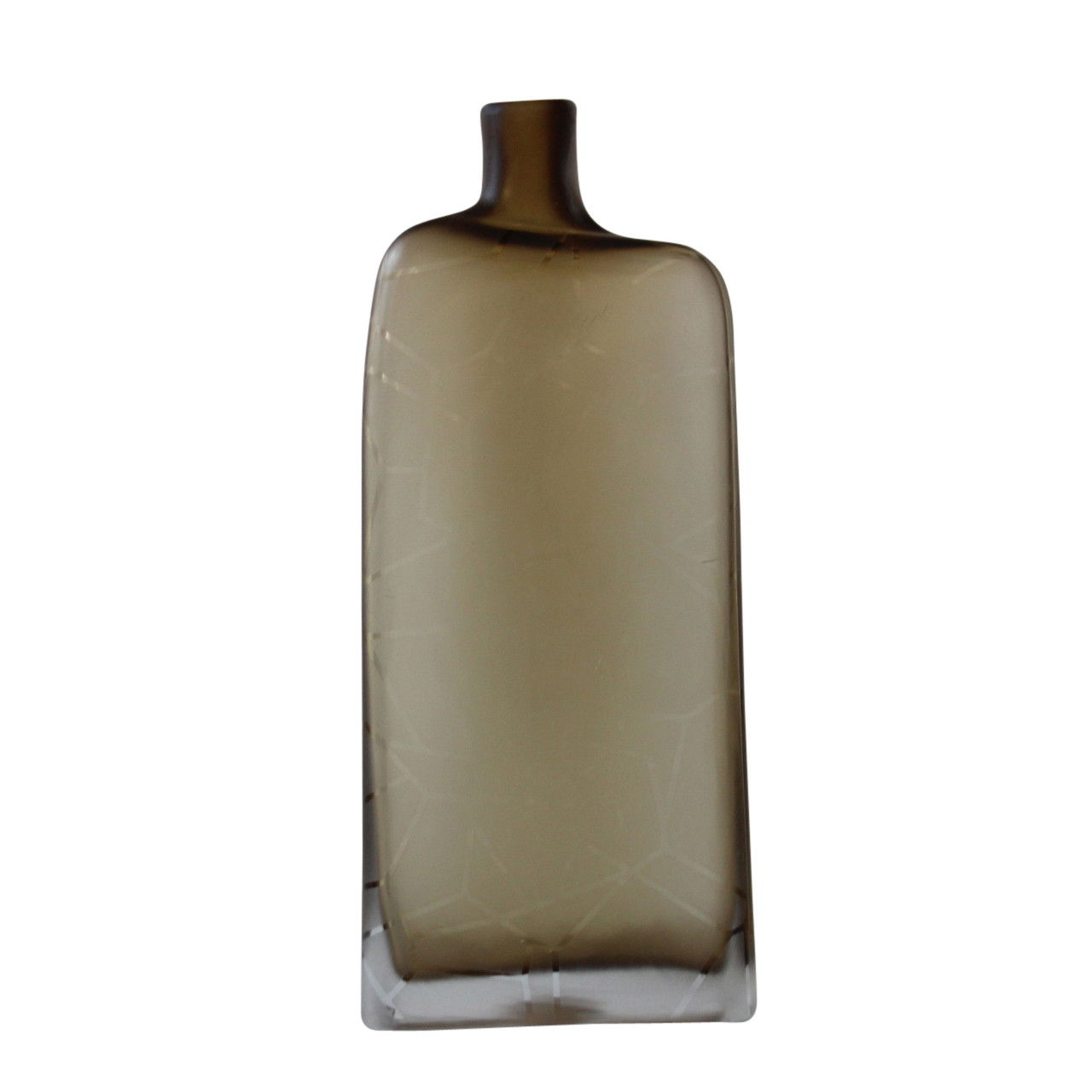 14" Kabir Large Glass Vase - Brown