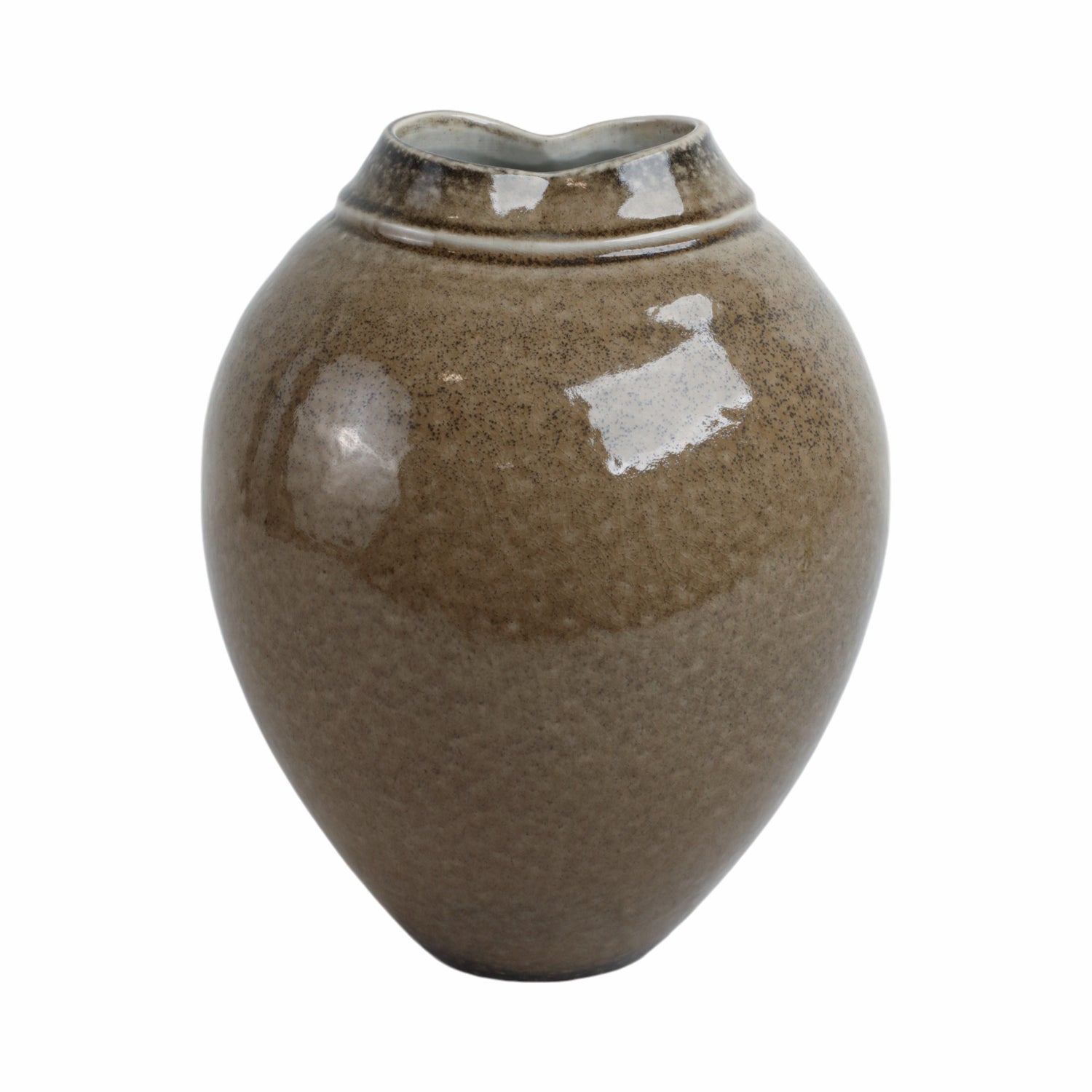 Callen Wide Porcelain Vase - Brown