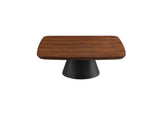 710010 Eason 2-piece Coffee Table Set Walnut and Black