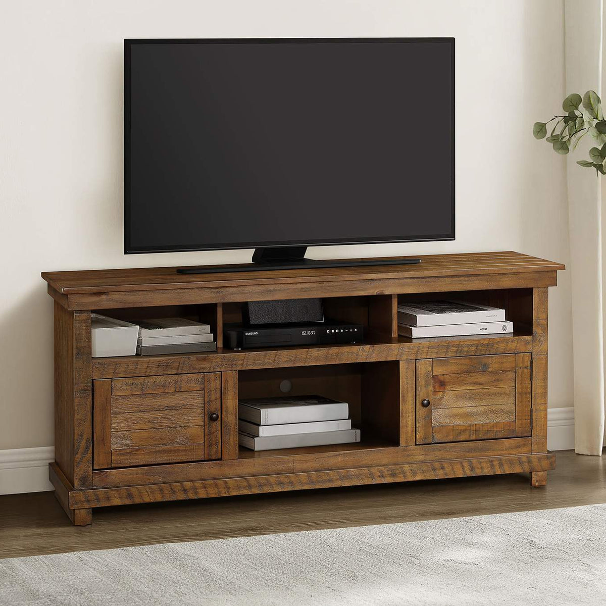 710042 Payne 60-inch TV Stand Media Console Distressed Brown
