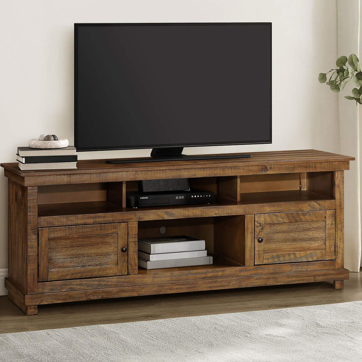 710043 Payne 70-inch TV Stand Media Console Distressed Brown