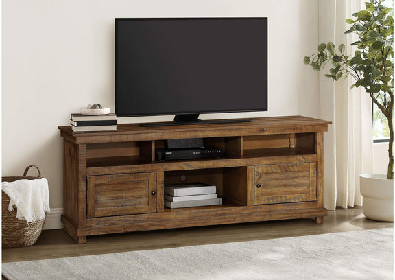 710043 Payne 70-inch TV Stand Media Console Distressed Brown
