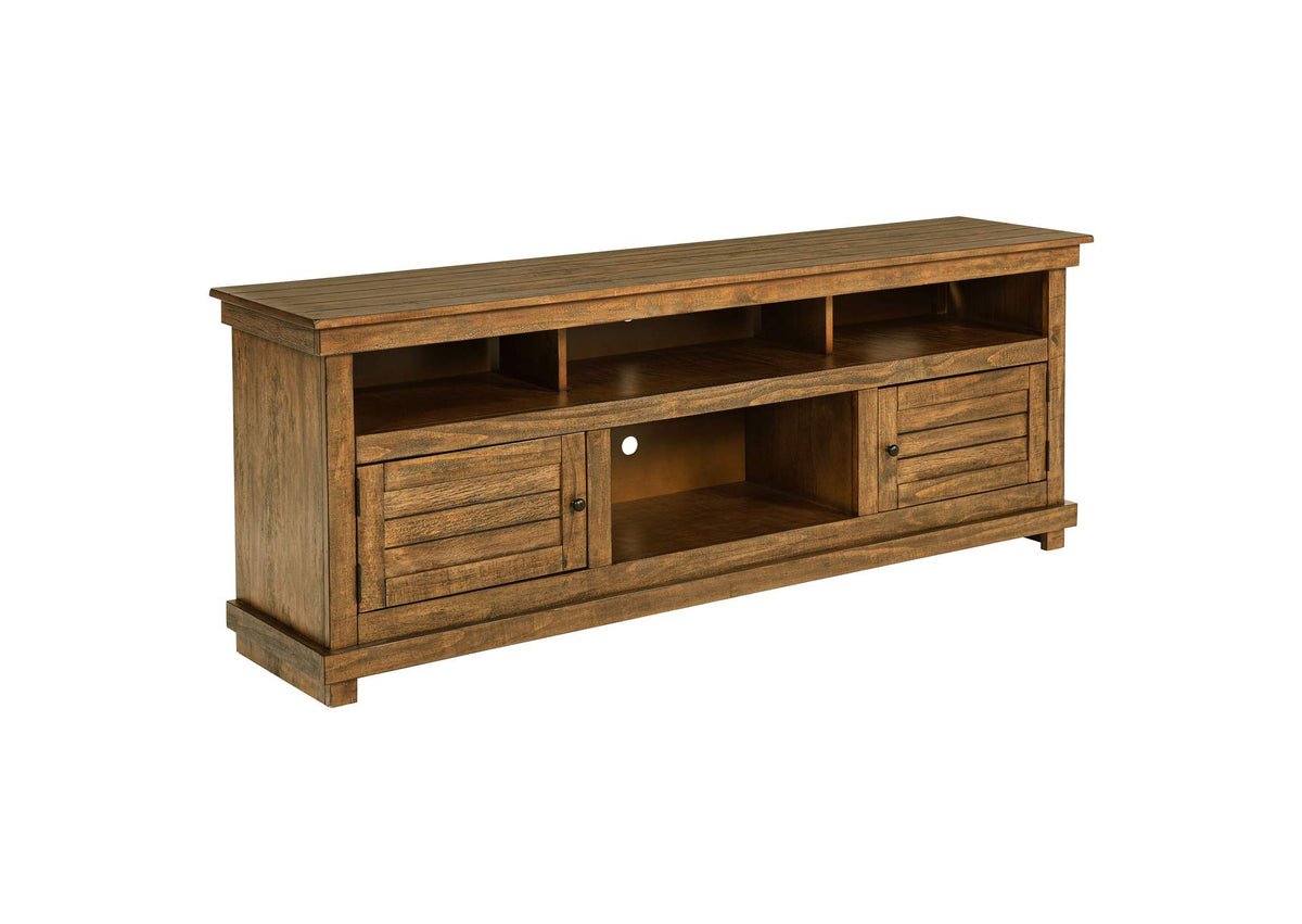 710043 Payne 70-inch TV Stand Media Console Distressed Brown
