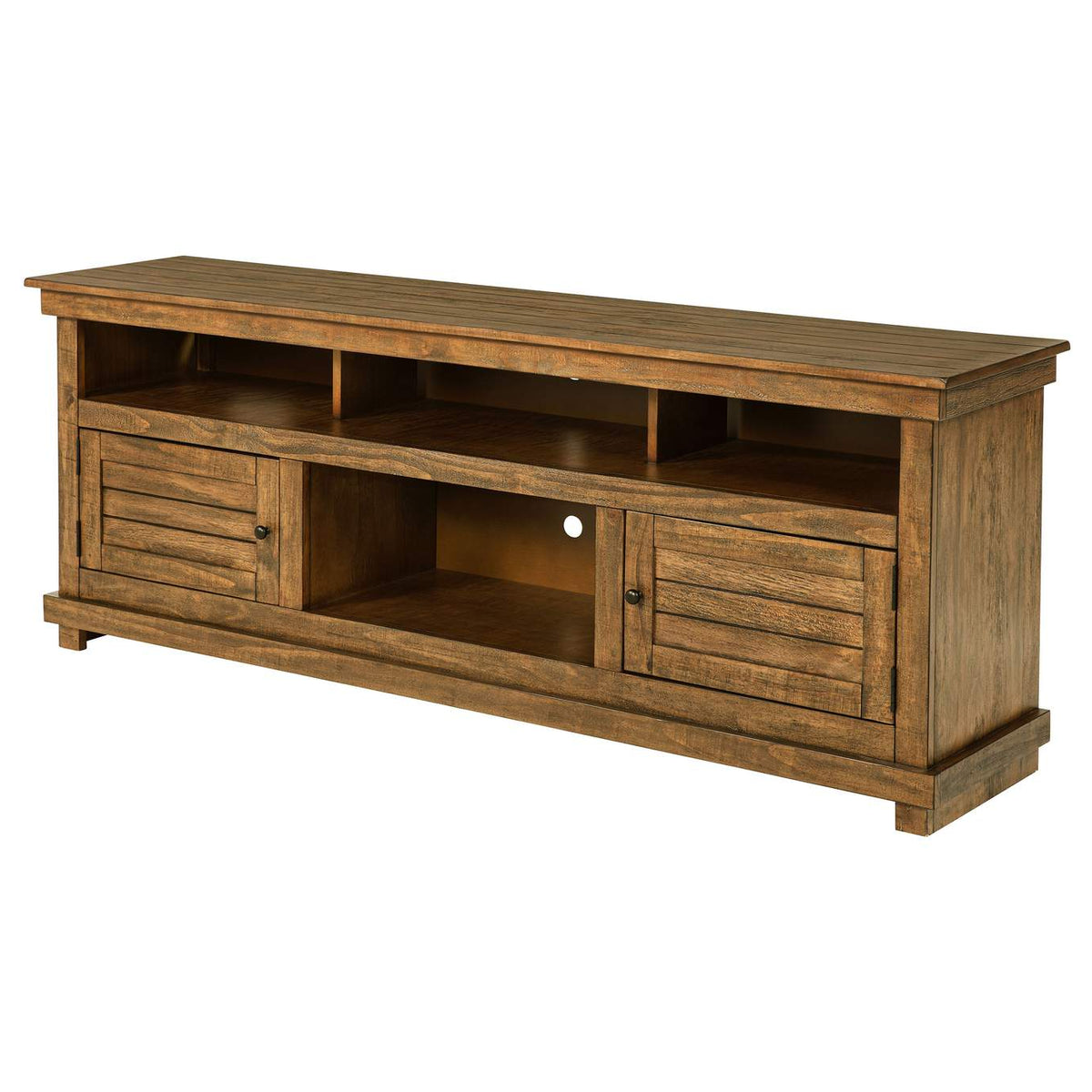 710043 Payne 70-inch TV Stand Media Console Distressed Brown