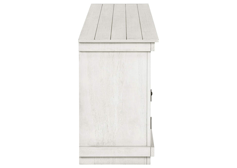 710052 Payne 60-inch TV Stand Media Console Distressed White
