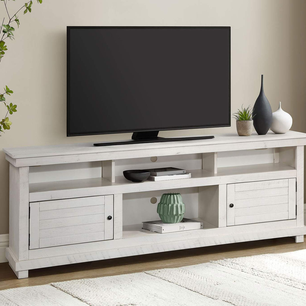 710053 Payne 70-inch TV Stand Media Console Distressed White