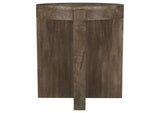 710137 Kinkaid Round Solid Mango Wood End Table Brown