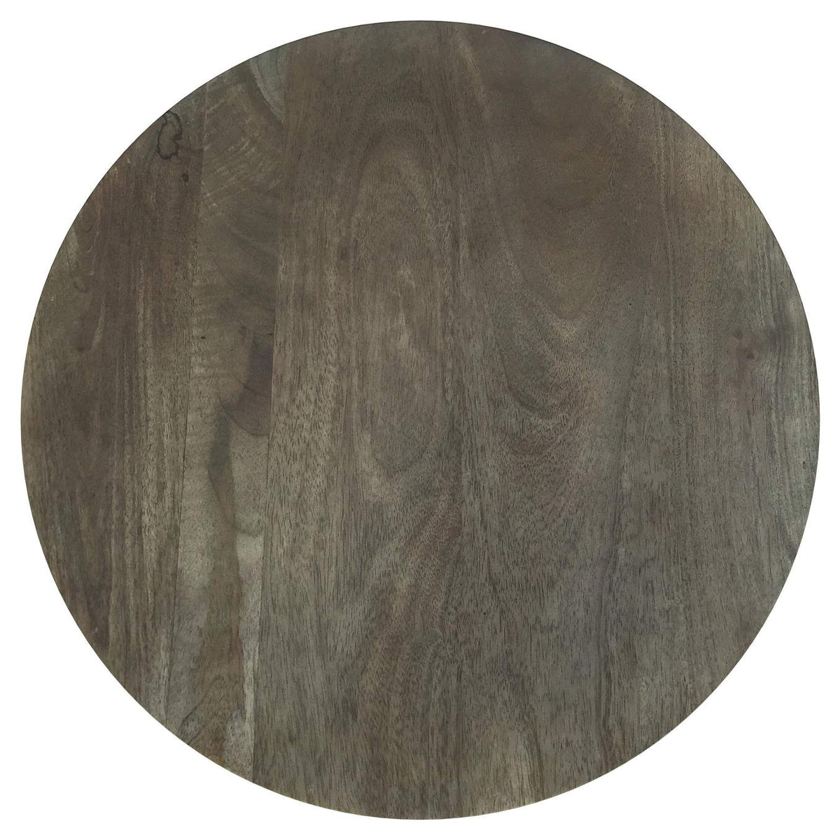 710137 Kinkaid Round Solid Mango Wood End Table Brown