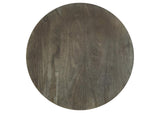 710137 Kinkaid Round Solid Mango Wood End Table Brown