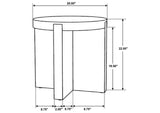 710137 Kinkaid Round Solid Mango Wood End Table Brown