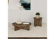 710138-S2 Kinkaid 2-piece Solid Wood Coffee and End Table Set Brown