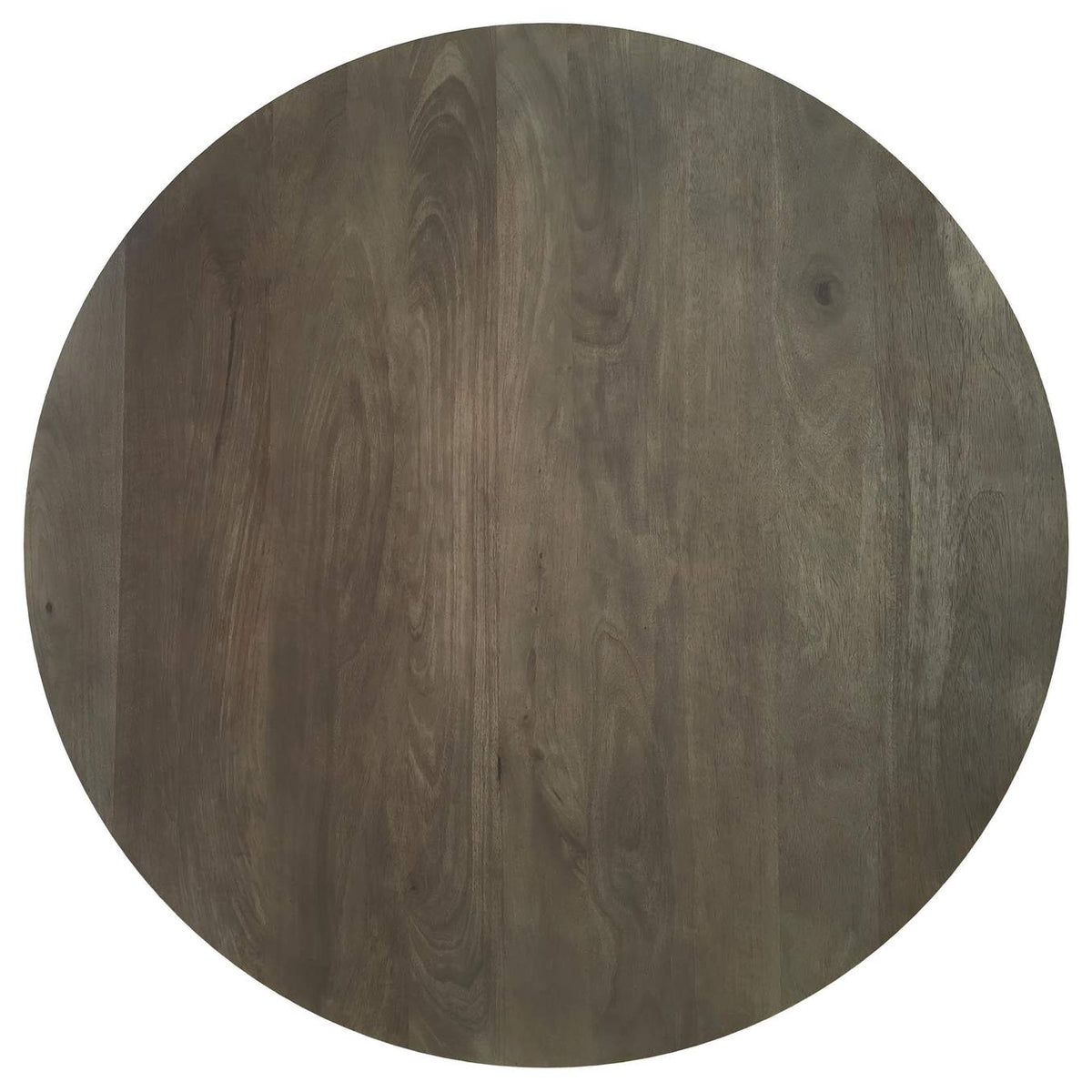 710138 Kinkaid Round Solid Mango Wood Coffee Table Brown