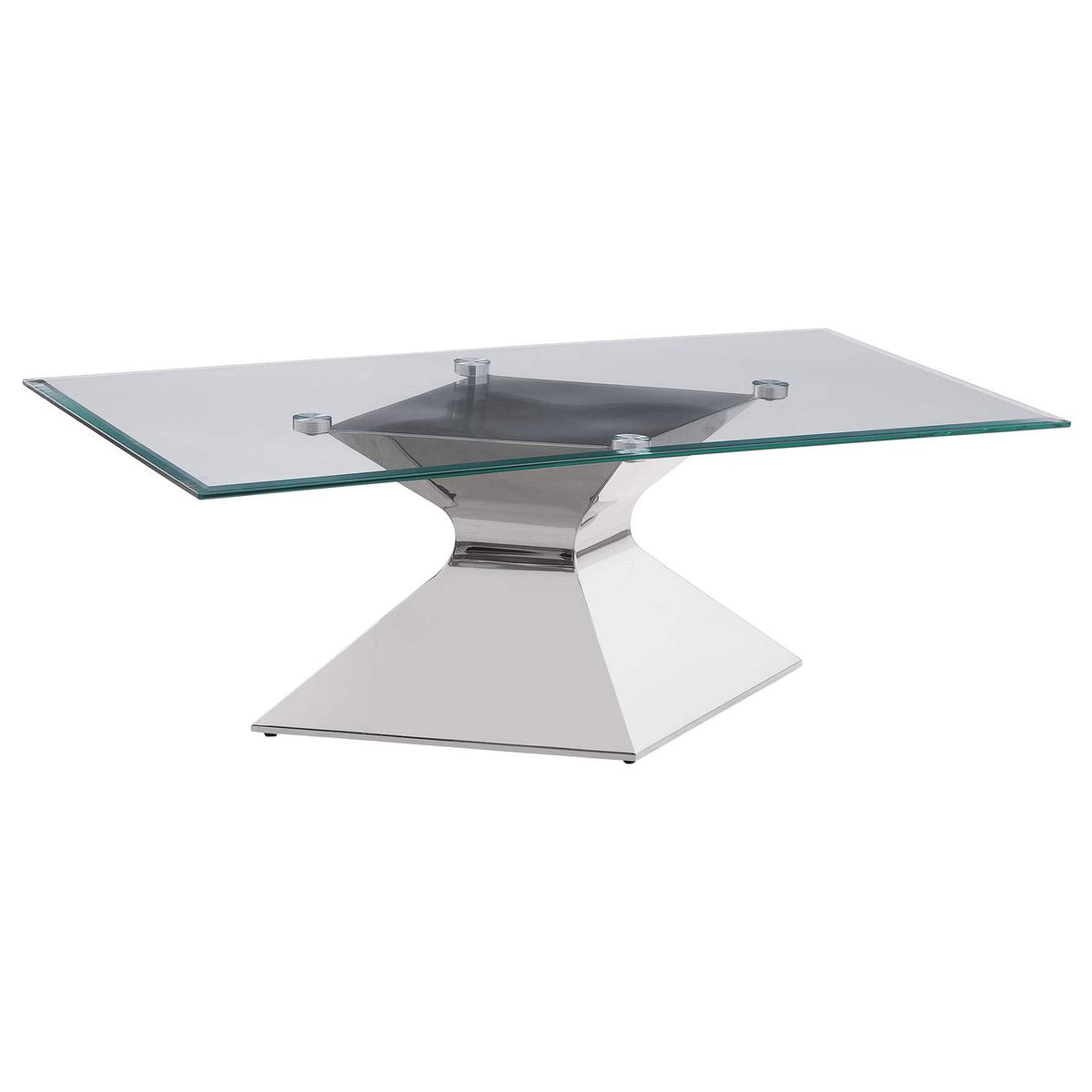 710208-S2 Jenny 2-piece Rectangular Coffee and End Table Set Chrome