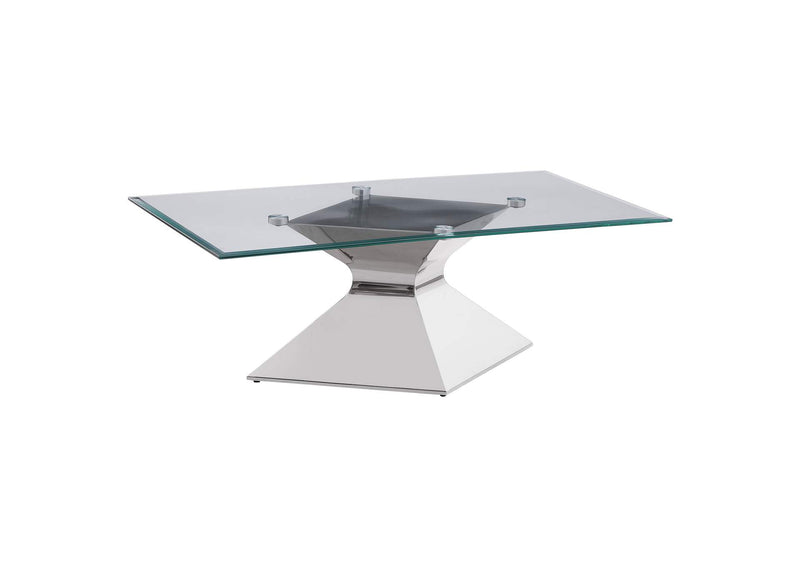 710208-S2 Jenny 2-piece Rectangular Coffee and End Table Set Chrome