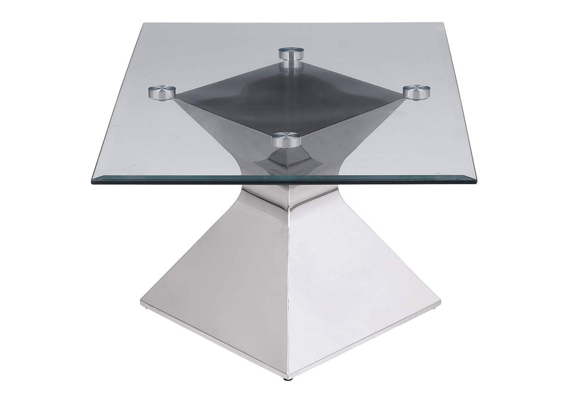 710208-S2 Jenny 2-piece Rectangular Coffee and End Table Set Chrome