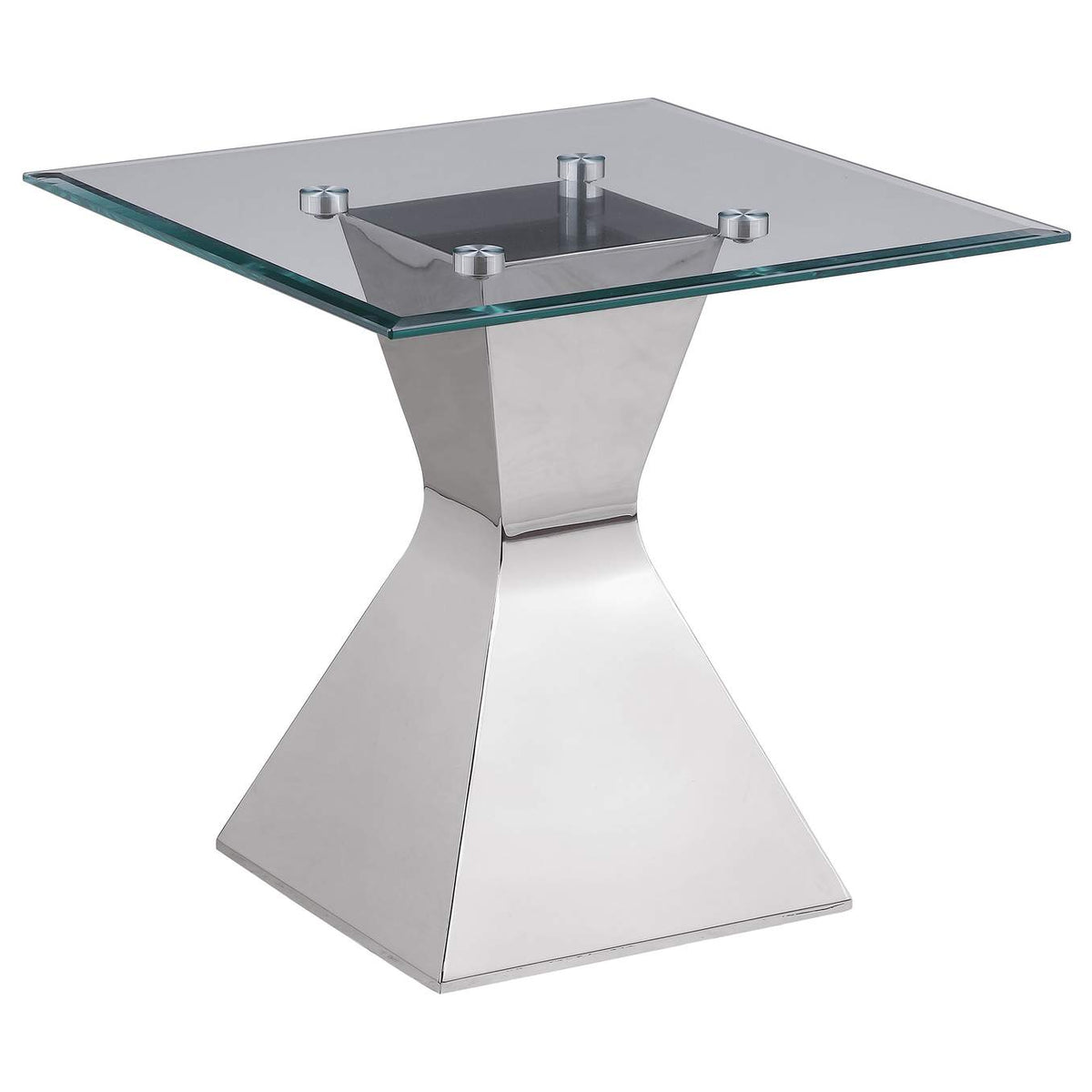710208-S2 Jenny 2-piece Rectangular Coffee and End Table Set Chrome