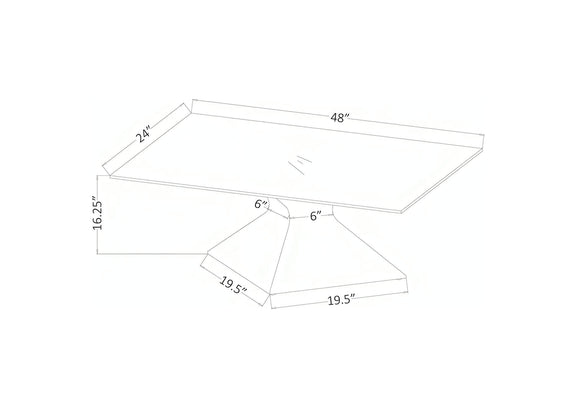 710208-S2 Jenny 2-piece Rectangular Coffee and End Table Set Chrome