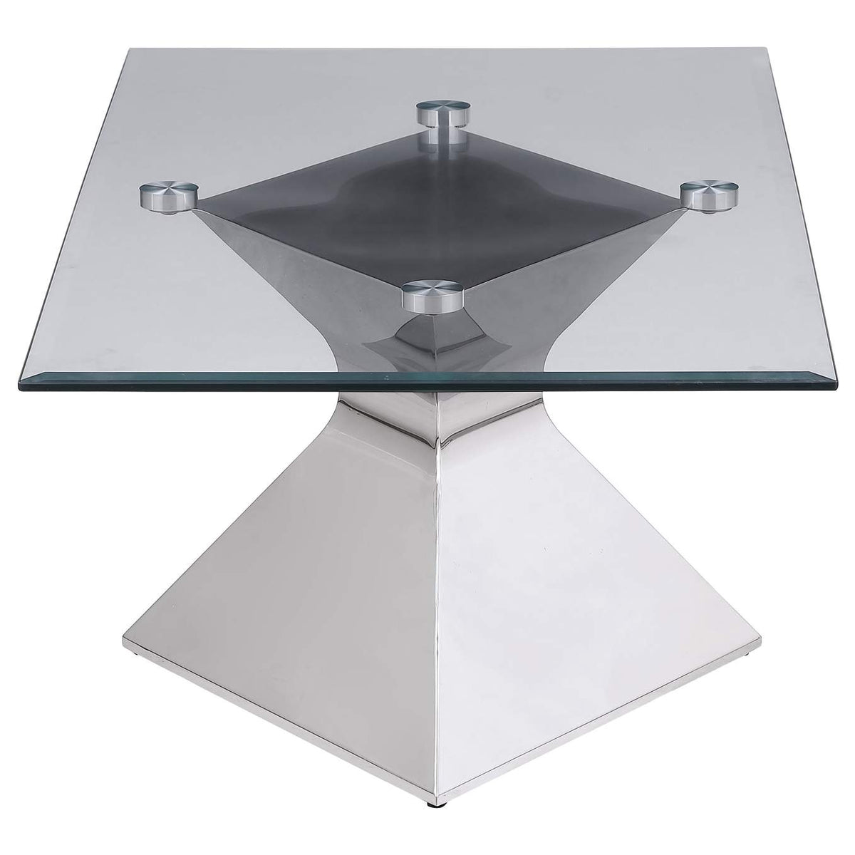 710208-S3 Jenny 3-piece Rectangular Coffee and End Table Set Chrome