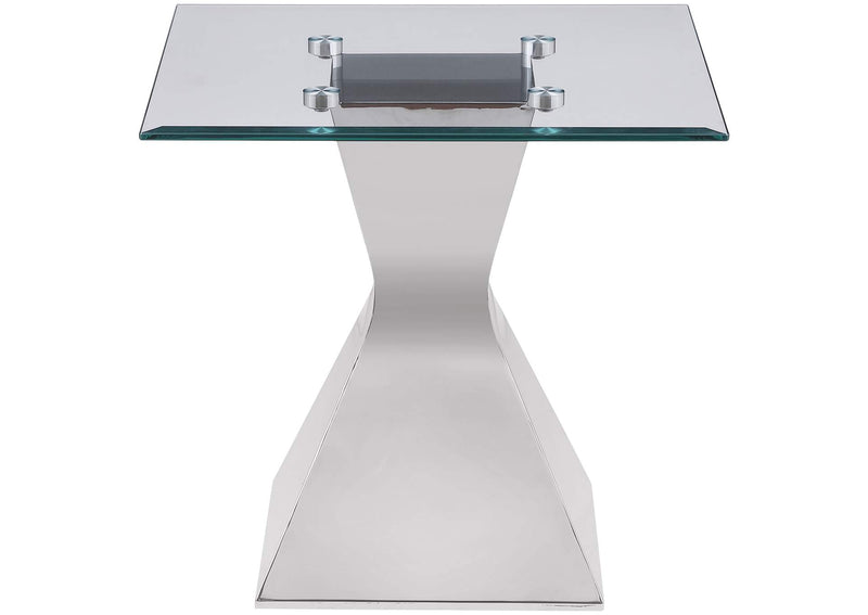 710208-S3 Jenny 3-piece Rectangular Coffee and End Table Set Chrome