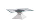 710208 Jenny Glass Top Stainless Steel Coffee Table Chrome