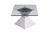 710208 Jenny Glass Top Stainless Steel Coffee Table Chrome