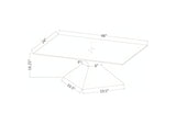 710208 Jenny Glass Top Stainless Steel Coffee Table Chrome