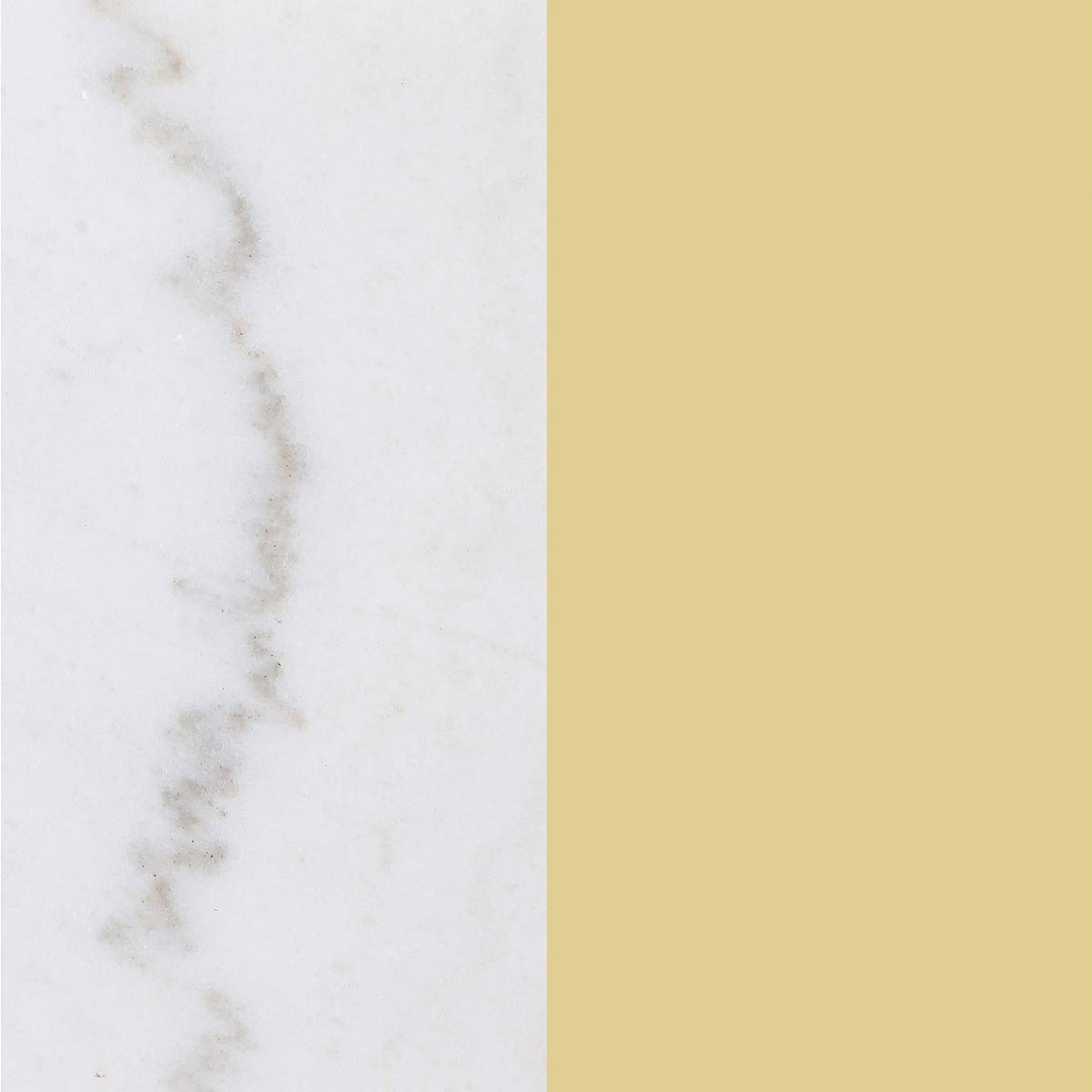 710337 Jonelle Round Glass Top End Table White Marble Shelf Gold