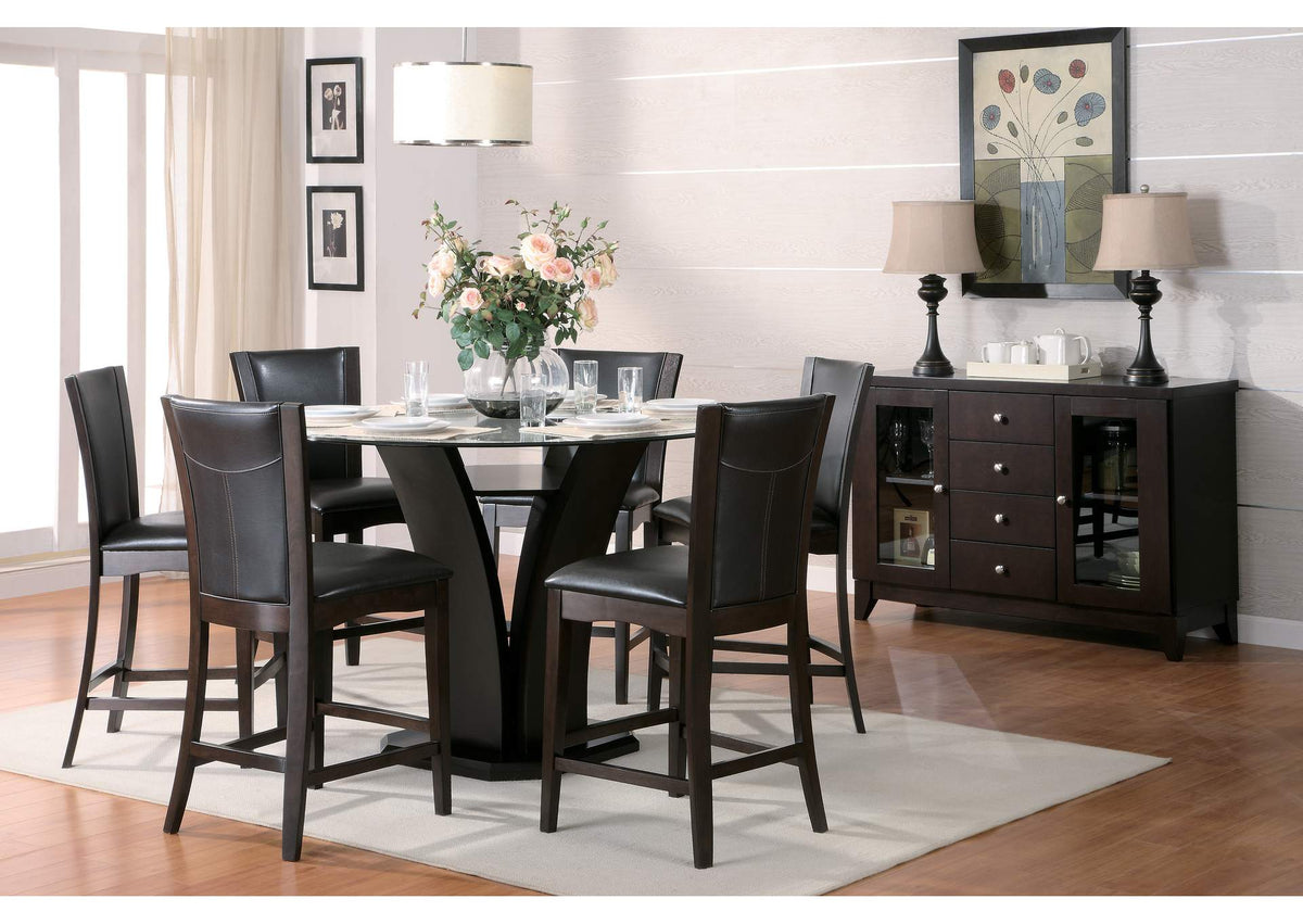 710-24 Daisy Counter Height Chair, Dark Brown Bi-Cast Vinyl