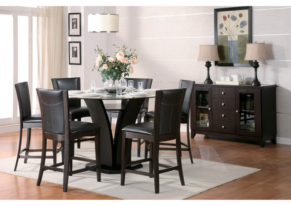 710-24 Daisy Counter Height Chair, Dark Brown Bi-Cast Vinyl