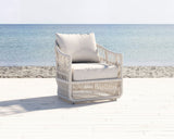 Dana - Rope Club Chair, With Self Welt - Linen Canvas