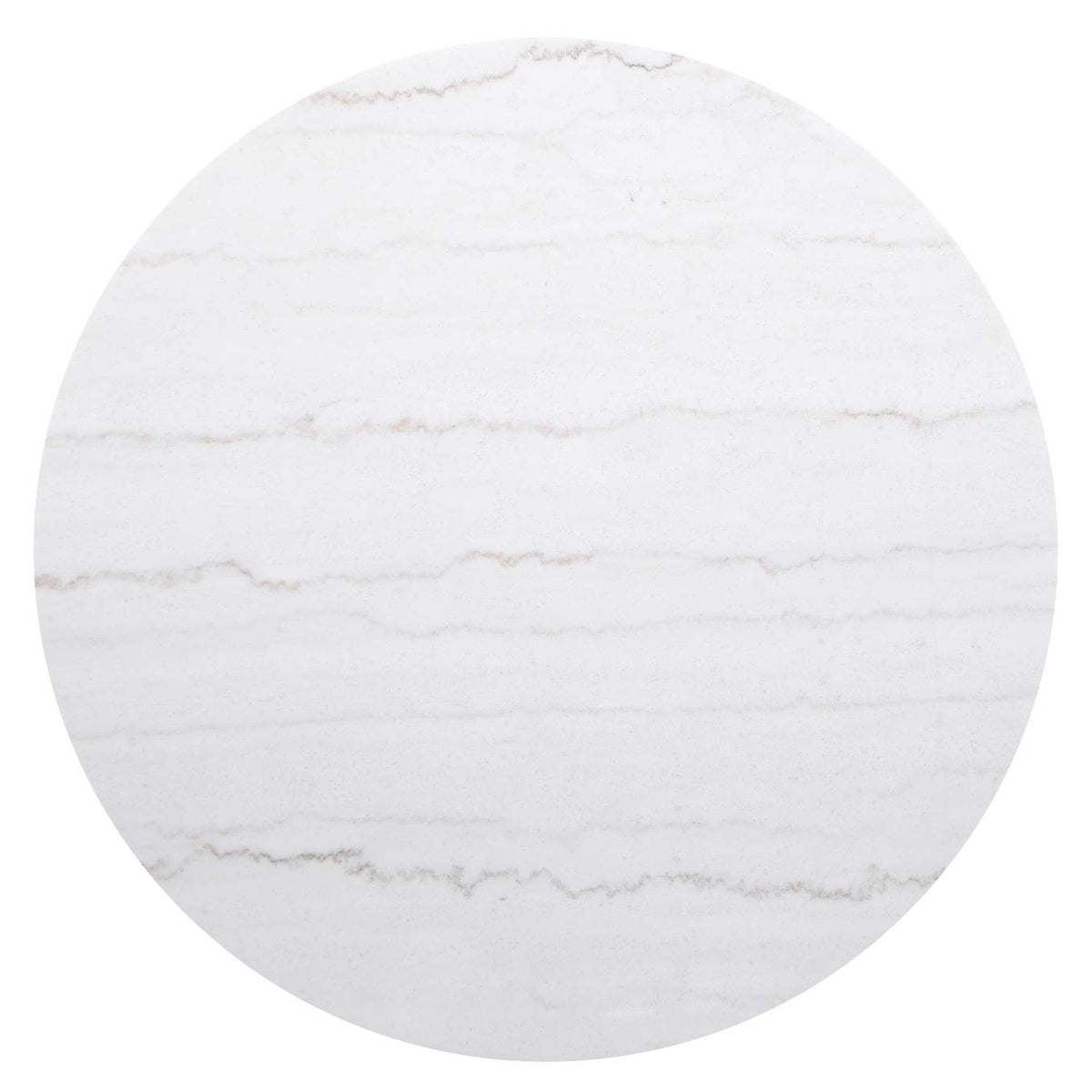 710418 Jason Round White Marble Top Coffee Table Charcoal