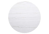 710418 Jason Round White Marble Top Coffee Table Charcoal