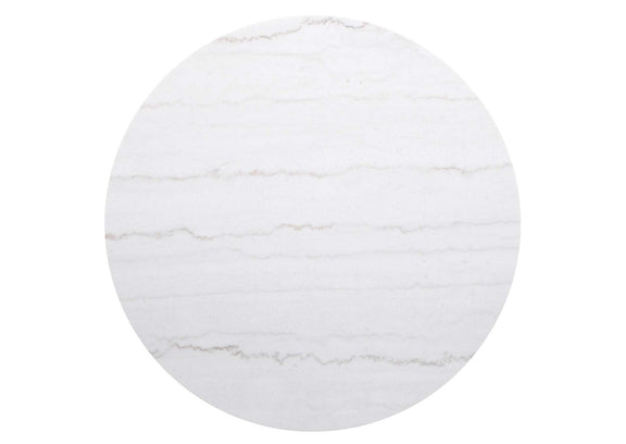 710418 Jason Round White Marble Top Coffee Table Charcoal