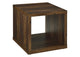 710507 Frisco Square Engineered Wood Side End Table Dark Pine