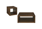 710508-S2 Frisco 2-piece Coffee and End Table Set Dark Pine