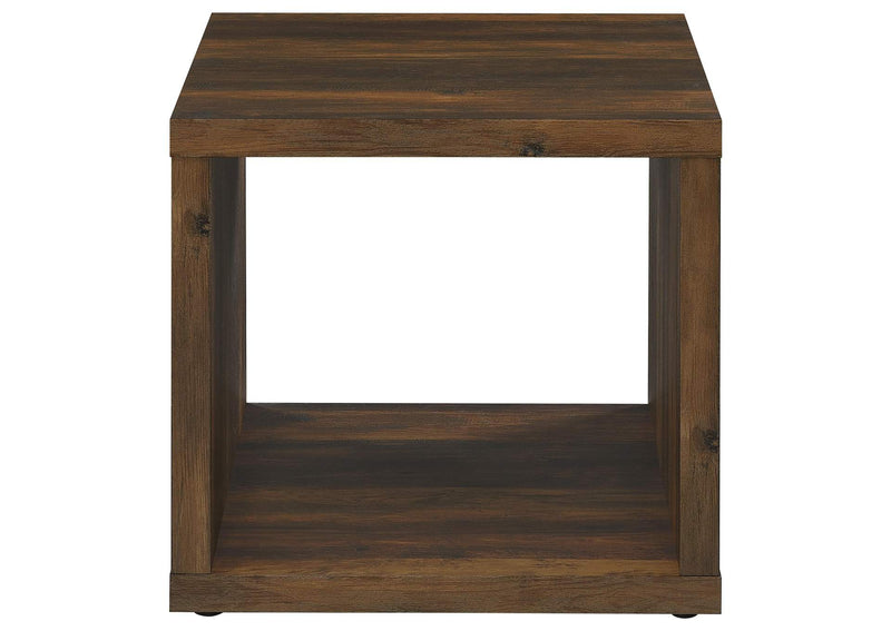 710508-S2 Frisco 2-piece Coffee and End Table Set Dark Pine