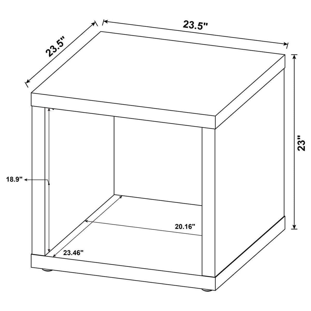 710508-S2 Frisco 2-piece Coffee and End Table Set Dark Pine