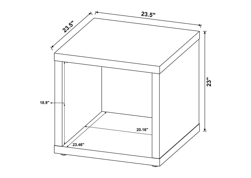 710508-S2 Frisco 2-piece Coffee and End Table Set Dark Pine