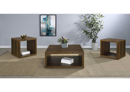 710508-S3 Frisco 3-piece Coffee and End Table Set Dark Pine
