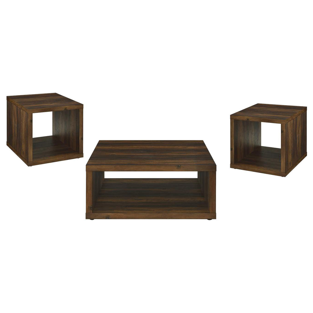 710508-S3 Frisco 3-piece Coffee and End Table Set Dark Pine