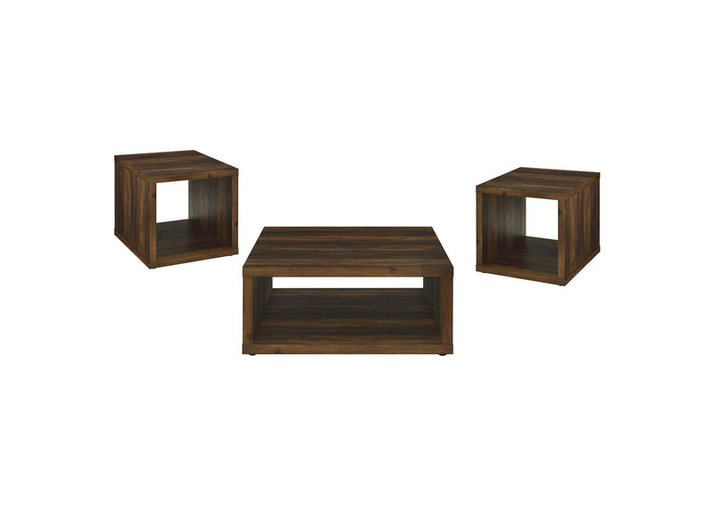 710508-S3 Frisco 3-piece Coffee and End Table Set Dark Pine