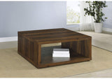 710508 Frisco Square Engineered Wood Coffee Table Dark Pine