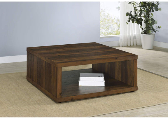 710508 Frisco Square Engineered Wood Coffee Table Dark Pine
