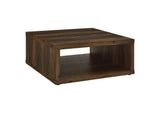710508 Frisco Square Engineered Wood Coffee Table Dark Pine